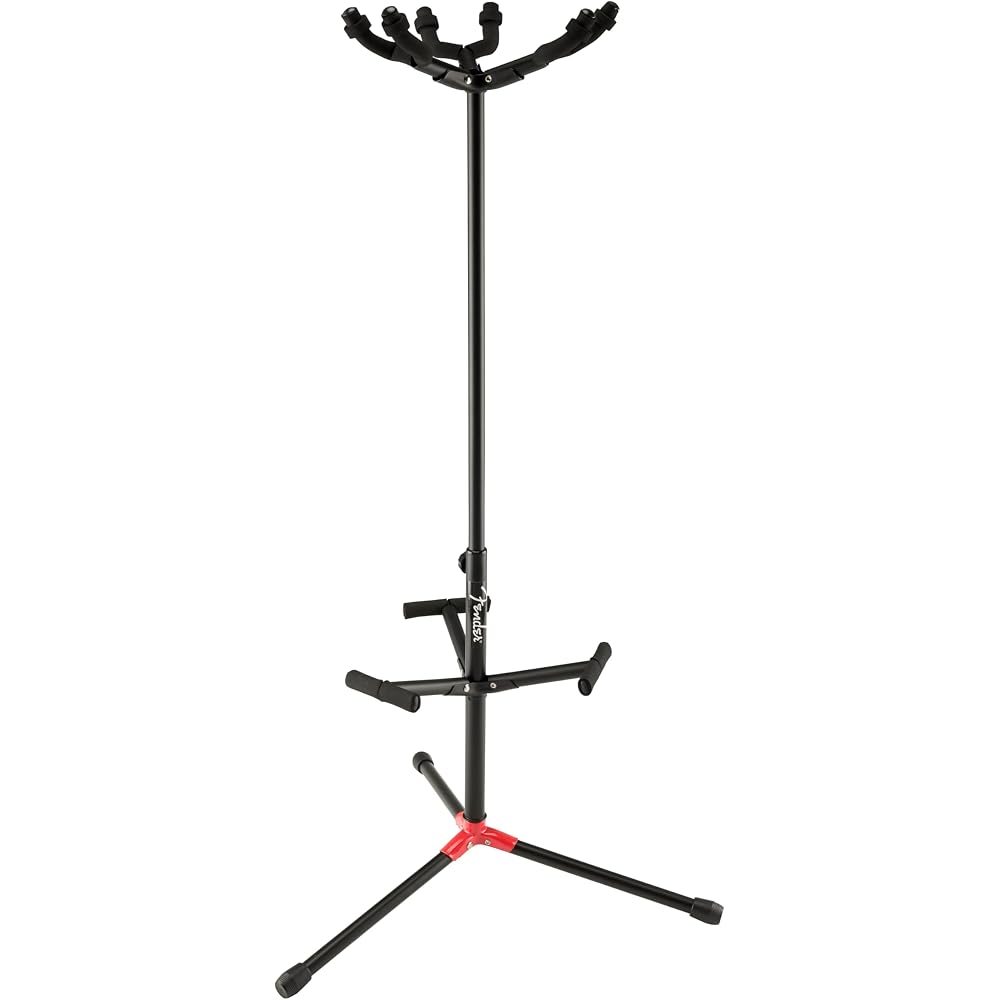 Fender adjustable triple hanging guitar stand.