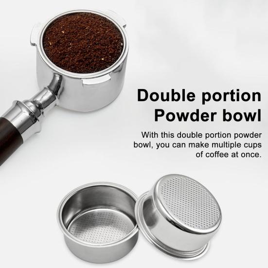 Portafiltru fără fund de 51 MM pentru aparate de cafea DeLonghi, Filtru din oțel inoxidabil 304 cu mâner, Instrument profesional pentru espresso pentru presare și extracție