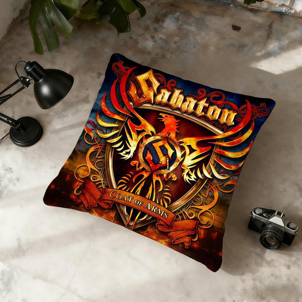 S-Sabaton-ES Band Kissenbezug Home Office Praktisch Nordische Schlichtheit Hit Mit Reißverschluss Kissenbezug