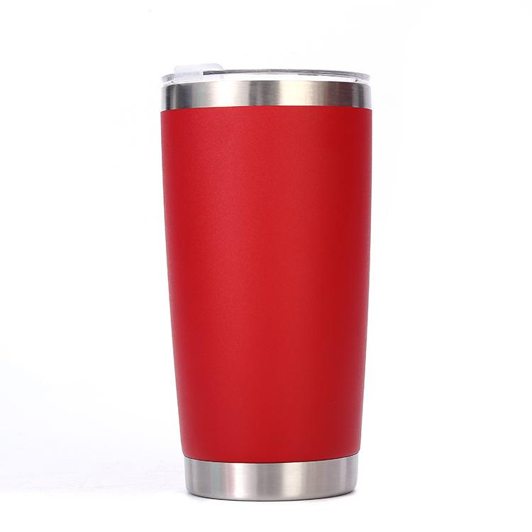 20oz Stainless Steel Car Cup, Double-layer Stainless Steel Thermos Cup, Portable Car Ice-cold Cup