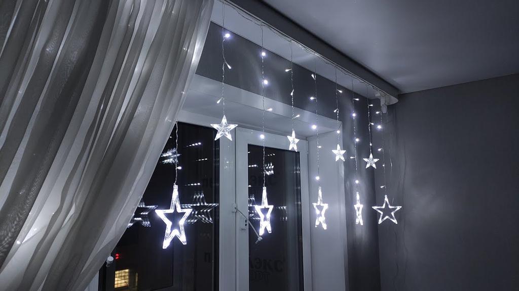 LED light curtain Christmas tree lights cold white windows garland light 4.1