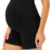 Women's Maternity Shorts Abdominal Sports Yoga Workout Shorts With Pockets