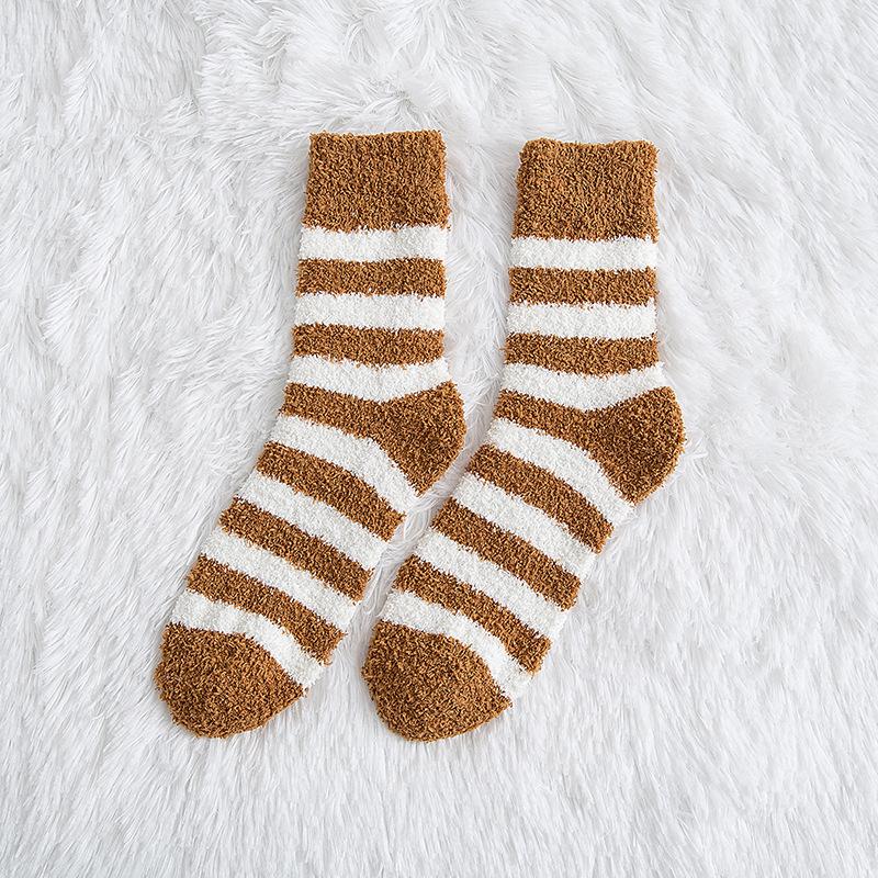 

Мужские мягкие полосатые носки, мужские пушистые толстые коралловые бархатные носки, мужские зимние теплые модные махровые носки для пола, пушистые носки для мужчин