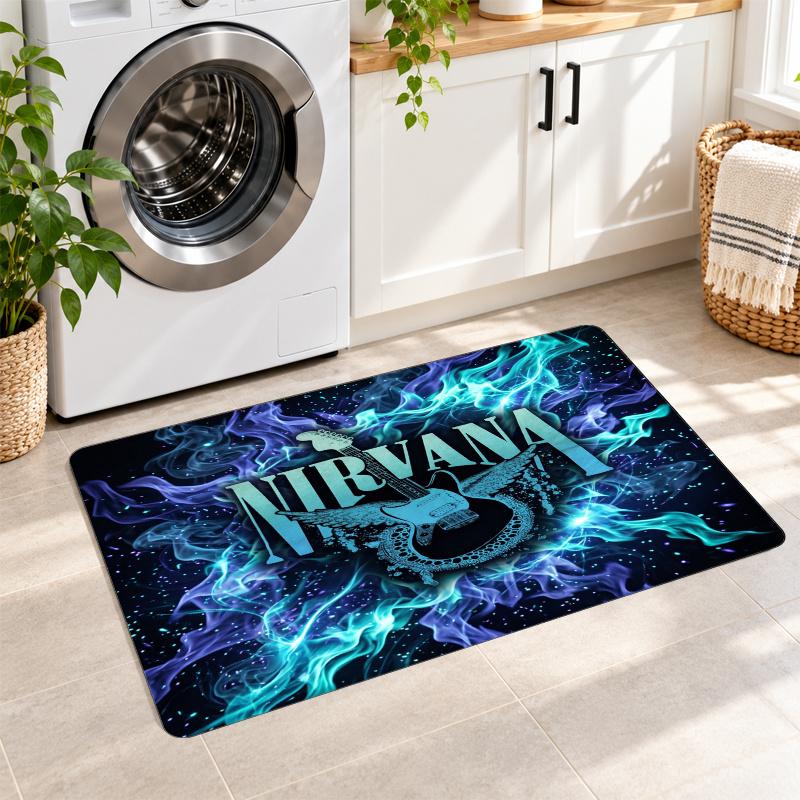 Flannel Kitchen Mat Nirvana Soft Area Rug Non Slip Floor Carpet Home Decoration