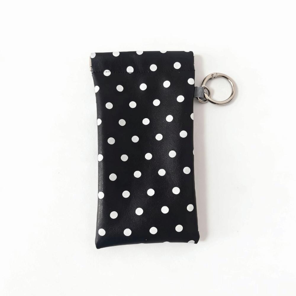 Portable Spring Auto-close Glasses Bag Leather Glasses Storage Bag  Eyewear Protector Case чёрный