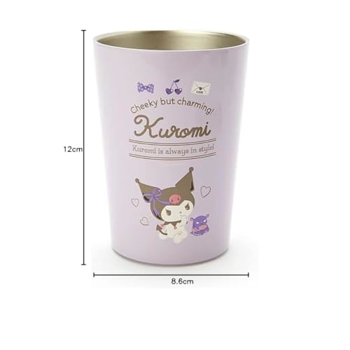 Sanrio Stainless Steel Tumbler 400ml Purple Vacuum Kuromi Kuromi Character 125229 SANRIO