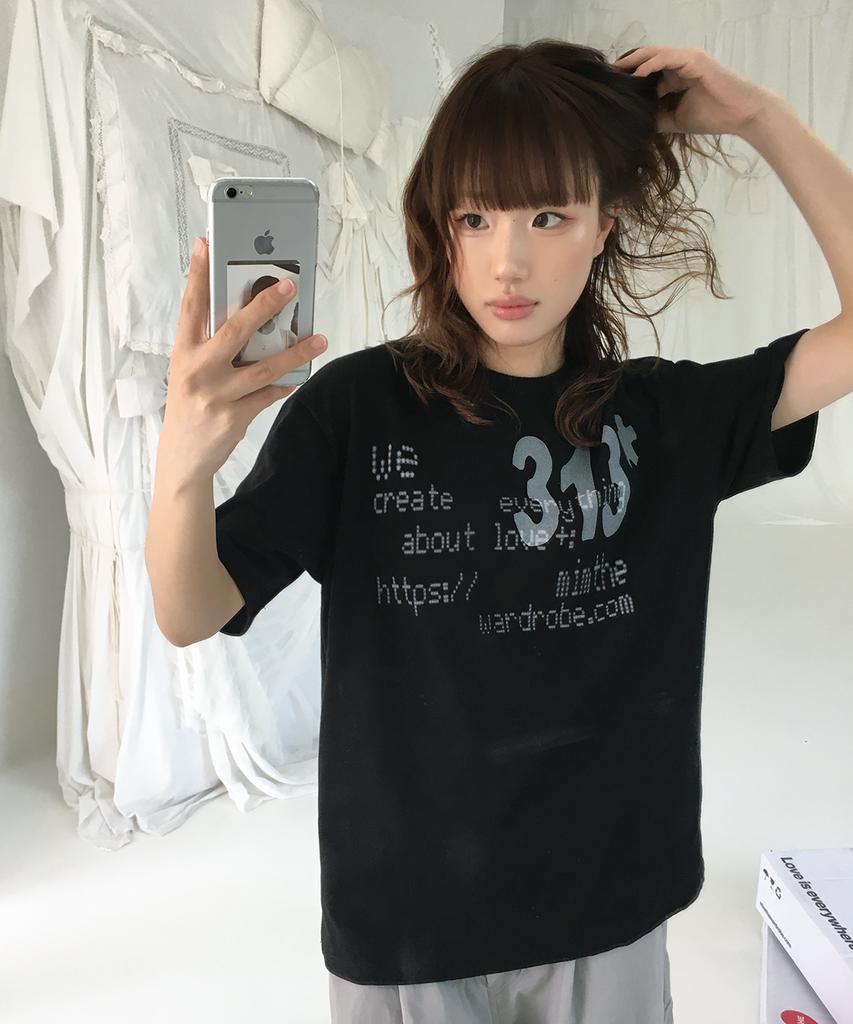 Mimdeowodeulobeu 313 Printed T-Shirt_Black