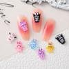 60 Pcs New 3D Mini Cartoon Puppy Little Rabbit Lovely Resin Flat Back Scrapbook Diy Nail Decoration Component Holiday Gifts A6