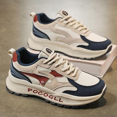Men's Casual Sports Shoes 2025 Summer Fashion Thick-soled Sneakers New Men Mesh Breathable Man Outdoor Student Running Shoes