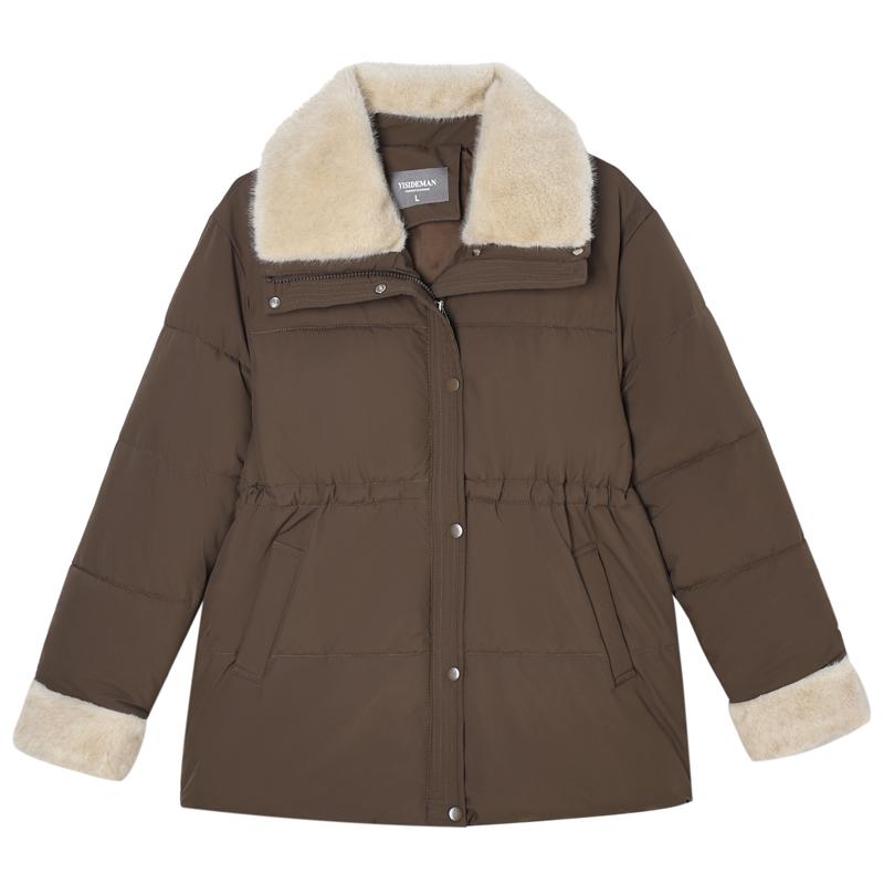 Fashion Winter Coat Female Warm Parkas Faux Fur Collar Casual Thick Women Jackets