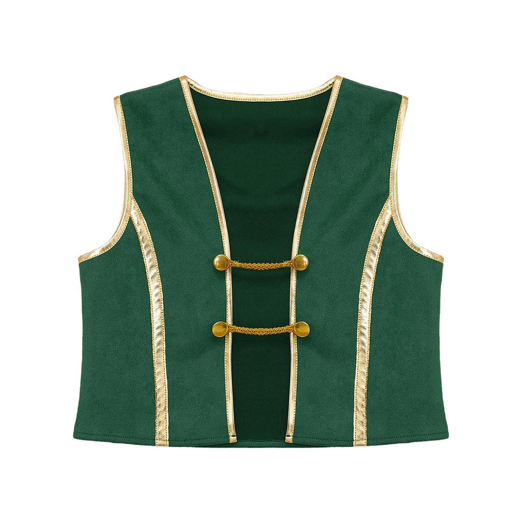 Dětský chlapecký středověký pirátský kostým vesta set renesanční vikingský styl pro Halloween cosplay party akce
