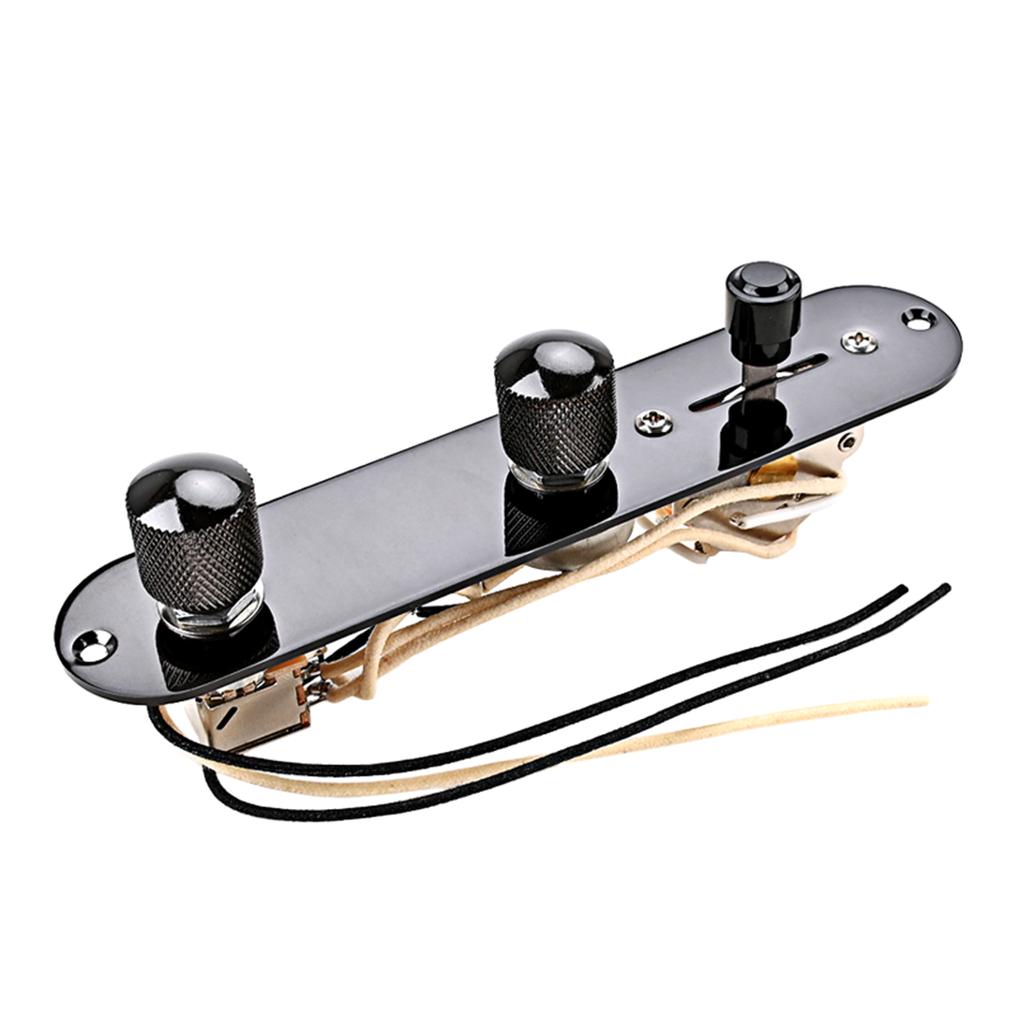 Placă de comandă pentru chitară Comutator cu 3 căi Placă de comandă precablată din metal Butoane pentru cablaje Piese de schimb standard pentru chitară