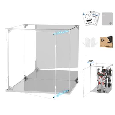KUKER Figure Case Acrylic Case UV Protection Base Mirror Rear Mirror with Magnet Front Door Collection Case Display Case Showcase Assembly Type Dirt