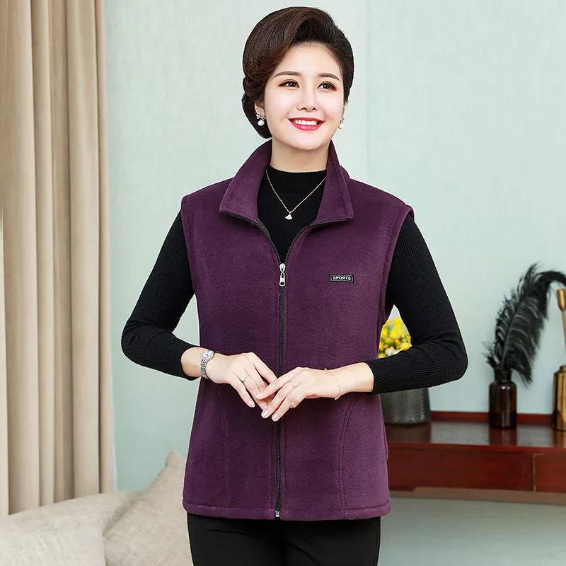 Plus Size Coat for Women's Vest Autumn Sleeveless Vests for Women Jackets Zipper Casual Waistcoat Female