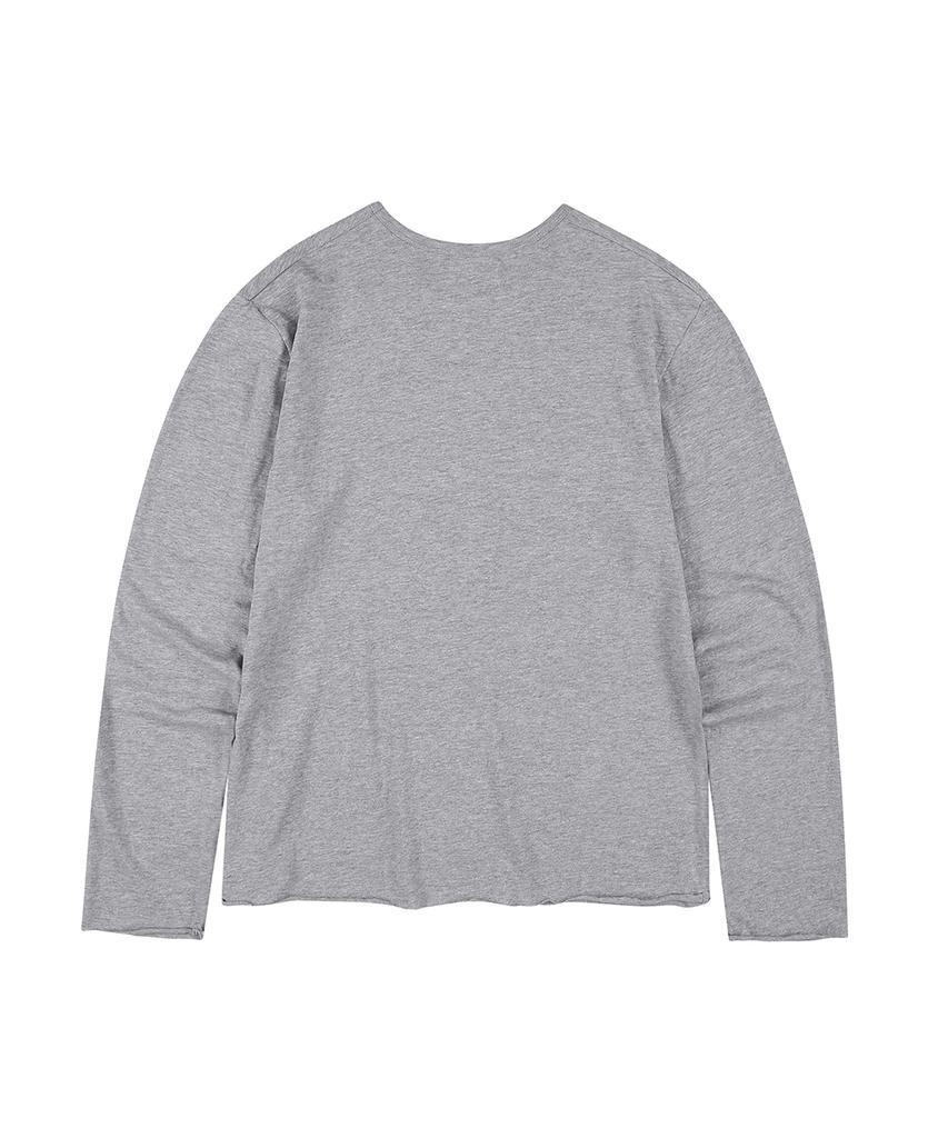 EEERRR Blank Er Cutting Slub Crop Long Sleeve (3 Colors)