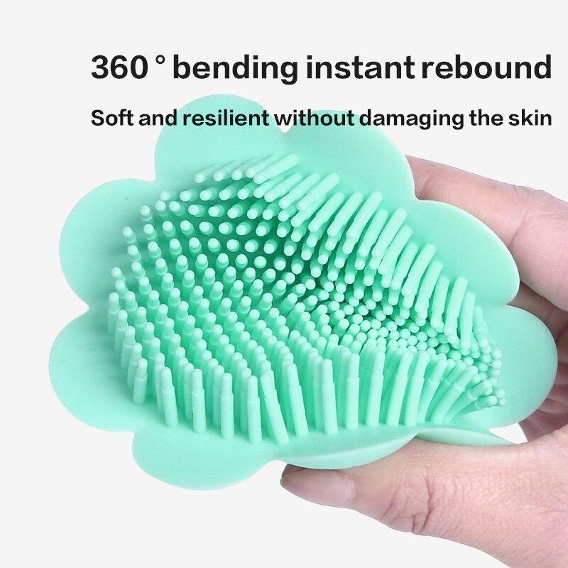 Spazzola Shampoo in Silicone per Bagnetto Neonato Bambino Silicone Morbido Ragazzi Bambini Testa Spazzola Doccia Spazzole Massaggio Lavaggio Capelli Pettine Salviettina