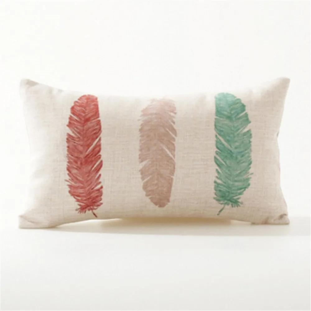 Decorative Throw Pillows Case Geometric Colorful Animals Deer Nordic Style Cotton Linen Couch Cushion Cover For Sofa Home Decor