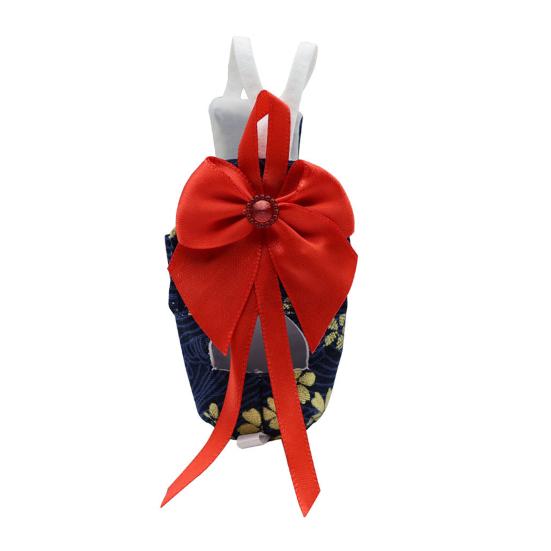 Parrot Suit with Large Bowtie Breathable Printed Colourful Bird Flight Clothes Washable Dird Diaper with Elastic Strap for Parrot Pigeon