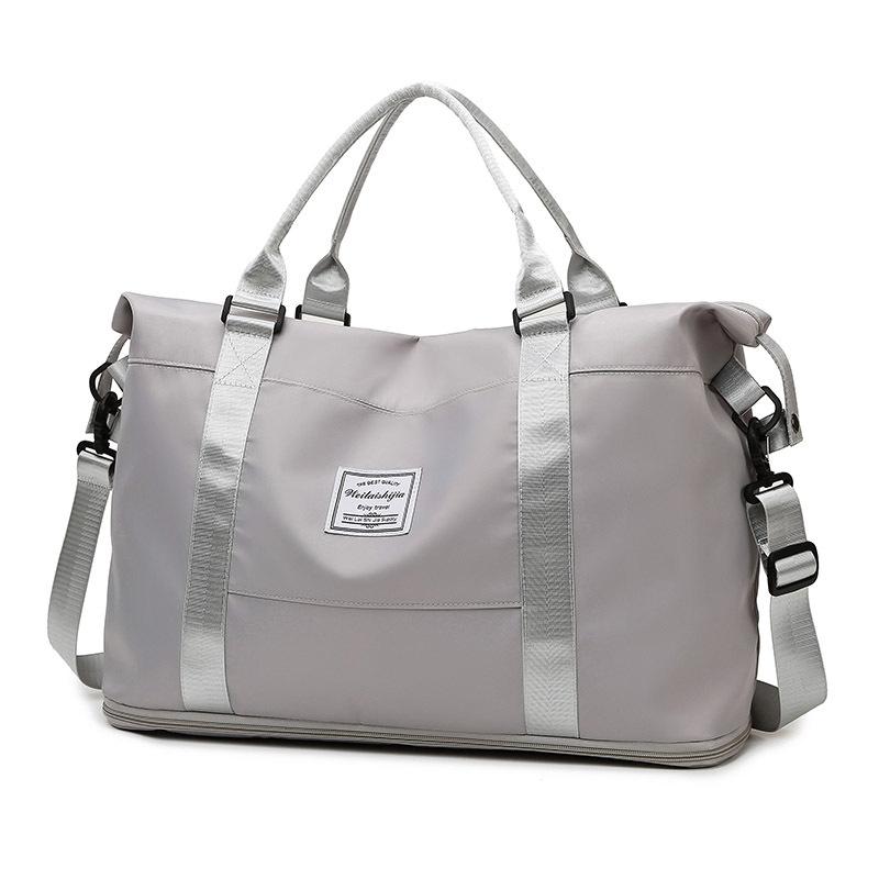 New expandable travel bag women's shoulder large capacity maternity luggage dry and wet fitness bag