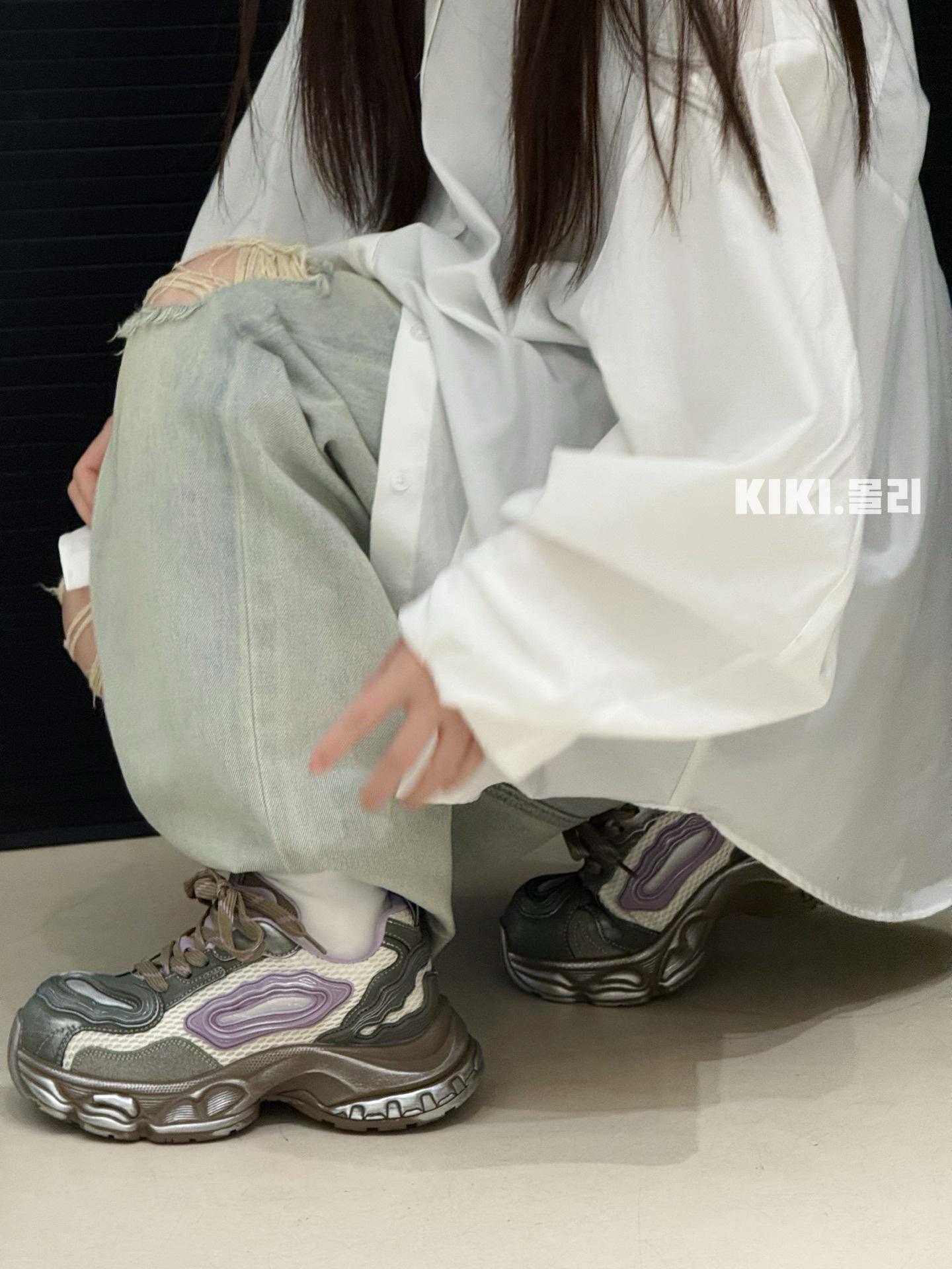 

Корейская версия нишевого дизайна 2025 ранняя осень новинка ретро старая толстая подошва увеличение роста повседневная спортивная обувь для папы женская модная 39