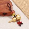 Handmade Copper Hoist Car Keychain Retro Weaving Creative Heart Sutra Key Pendant Men's and Women's Car Keychain Gifts