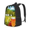 Mochila Cricket Village Venda Quente Bolsas da Moda Pint Cricket Vila Verde Inglaterra Viagem Verão Patrimônio Couro Sobre Salgueiro