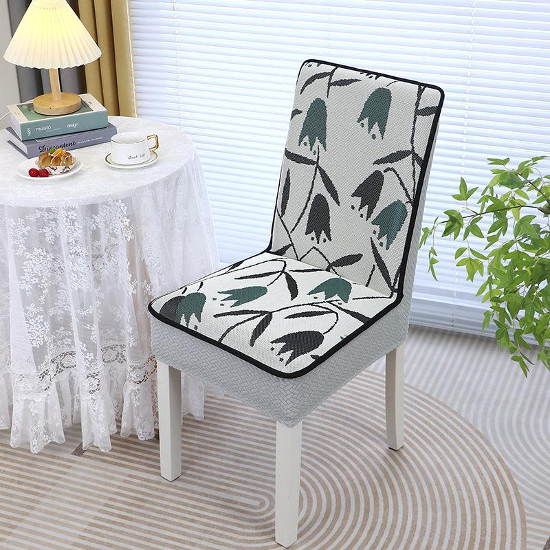 

Летний чехол для стула Ice Silk, чехол для сиденья, цельный чехол для спинки, утолщенная противоскользящая подушка для стула, полноценная спинка для дома Four Seasons 44*42CM