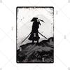 Retro-Kunst im japanischen Stil, Vintage-Samurai-Poster, Blechschild, dekorative Metalltafel, Wandplatte, Schilder, Wohnzimmer, Schlafzimmer, Heimdekoration
