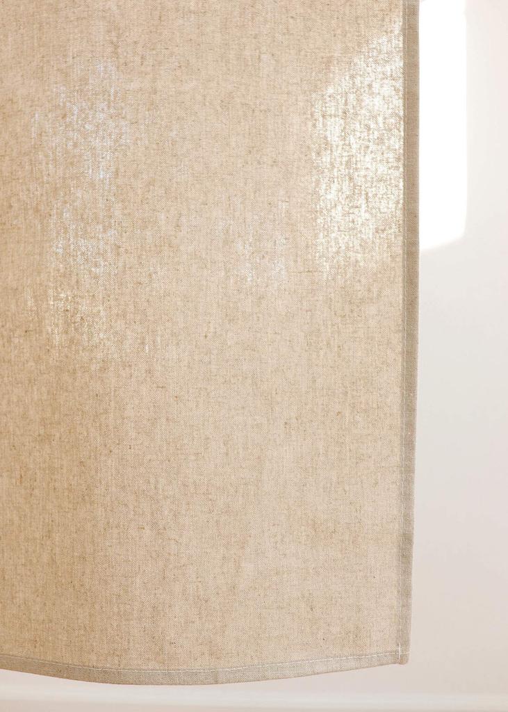 Stylish long curtain made from Sunnyday Fabric natural approximately 72cm wide x 170cm long linen,