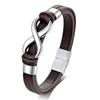 Stainless Steel Double Layer Punk Hip Hop Bracelet With Infinity Symbol Geometric Design Men