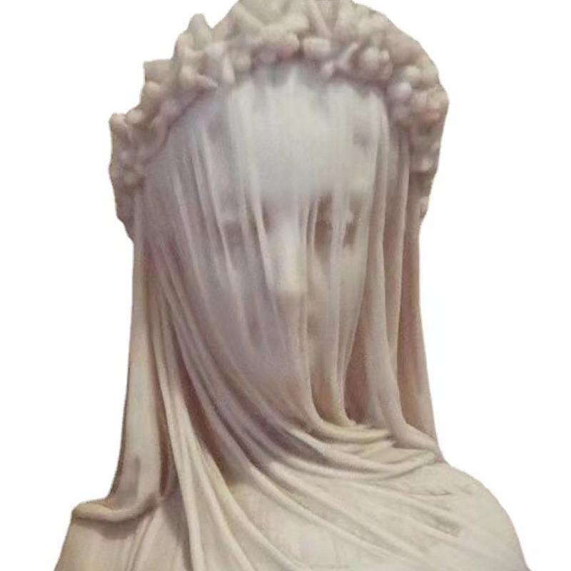 Artistic Veil Decoration for Women A Mysterious and Retro Home Decoration Piece with A White Statue