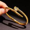 Four-Leaf Clover Titanium Steel Bracelet - Colorfast & Versatile Jewelry
