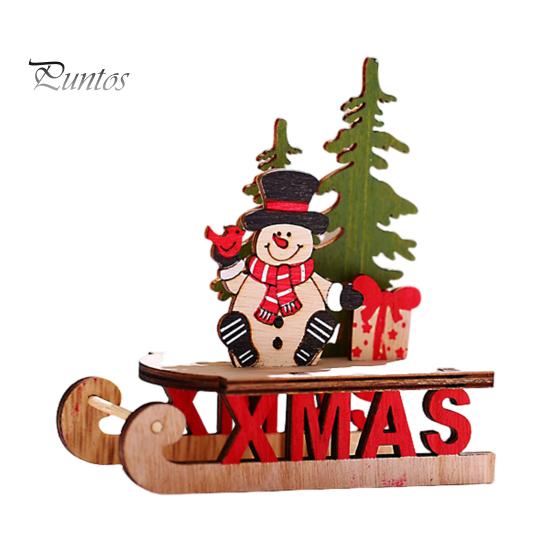 

Сани Санта-Клауса орнамент с гладкими краями, без заусенцев, уникальный дизайн, столешница, сделай сам, деревянное ремесло, рождественское украшение