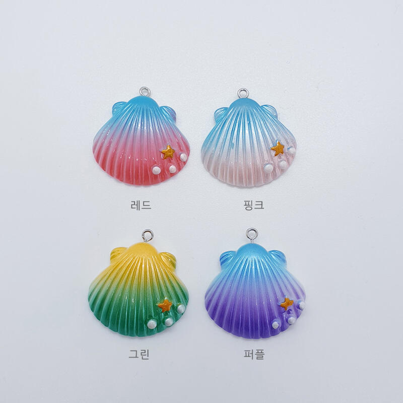 Marine Color Shell Summer Keychain Materials
