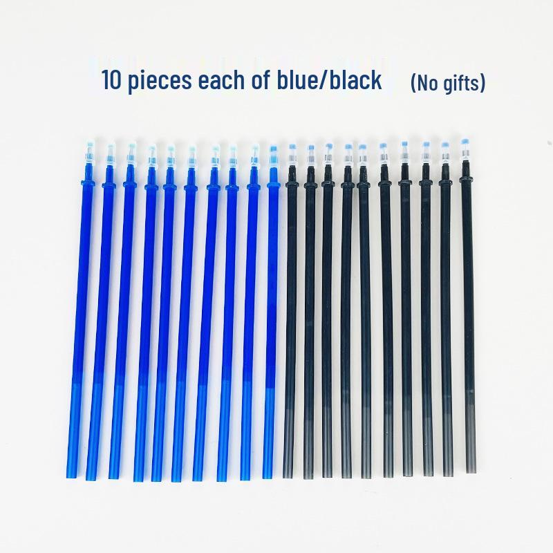 0.5mm Crystal Blue Thermosensitive Erasable Gel Pen Refill for Grades 3-5 Students, Black Ink 0.5mm