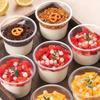 100pcs Leakproof Disposable Cups with Flat Lids Clear Pudding Bowl Ice Cream Container  Party Use