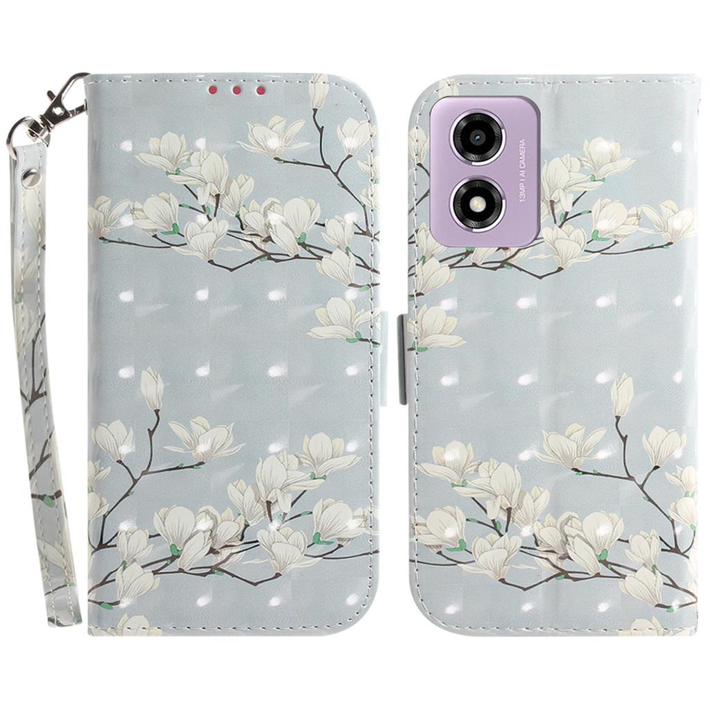 For Motorola Moto G04s 4G/E14 4G Case 3D Pattern Print Leather Flip Wallet Phone Cover