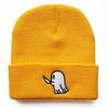 Unisex Student Hip-hop Cute Cartoon Hat with Ghost Embroidery, Knitted Beanie, Outdoor Sports Warm Hat