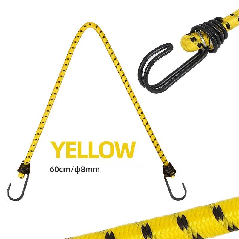 60cmx8mm High Elasticity Luggage Straps Rope Cargo Lashing Bike Equipment Trunk Fixed Rubber Elastic Outdoor Rope Camping