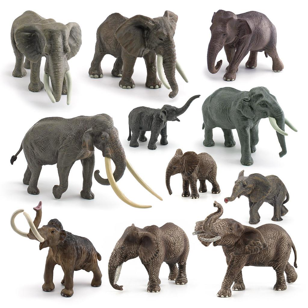 African Elephant Pvc Collectible Figurine Set For Kids Playroom And Nature Enthusiasts