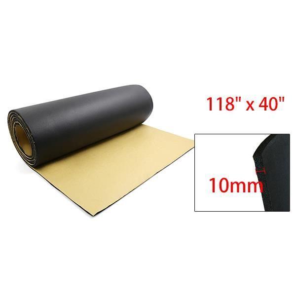 Isolant phonique pour voiture - SOURCING MAP - 394mil - 10mm - 118"x40" - Caoutchouc mousse