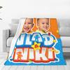 Mantas de la Serie Linda Divertida de Vlad y Niki Estampado de Forro Polar Manta Multiusos Ultracómoda para Sofá Cama Colcha Delgada de Peluche