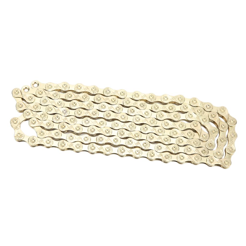 Mountain Bikes Chain 9 Speed Electroplate Rustproof Stable 2 Bridges Type Bike Chain with Chain
