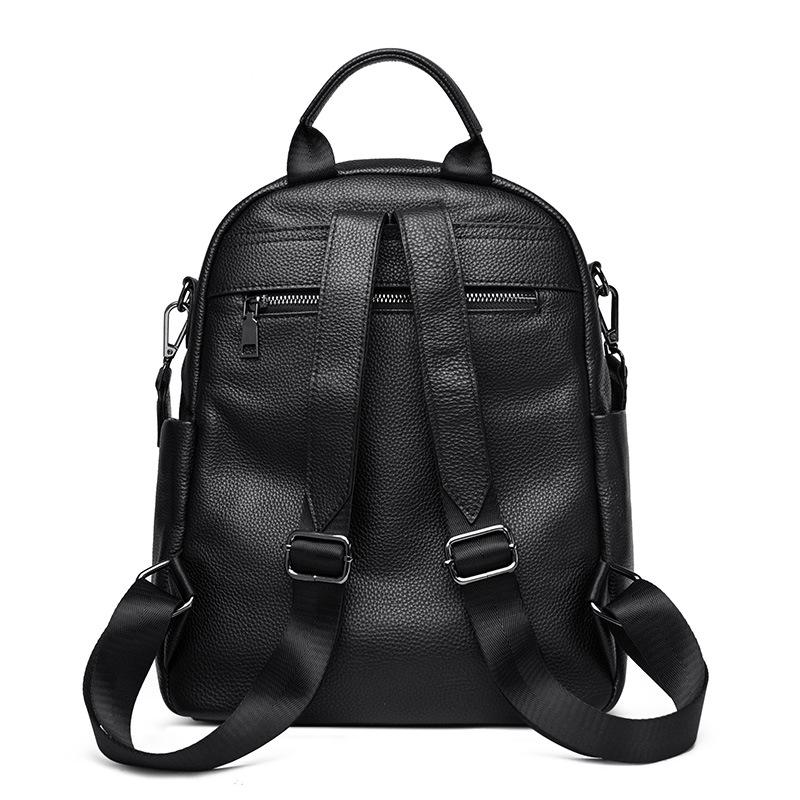 Trend genuine Leather Women's backpack soft cow leather fashi multi-purpose backpack large-capacity versatile Bag for women