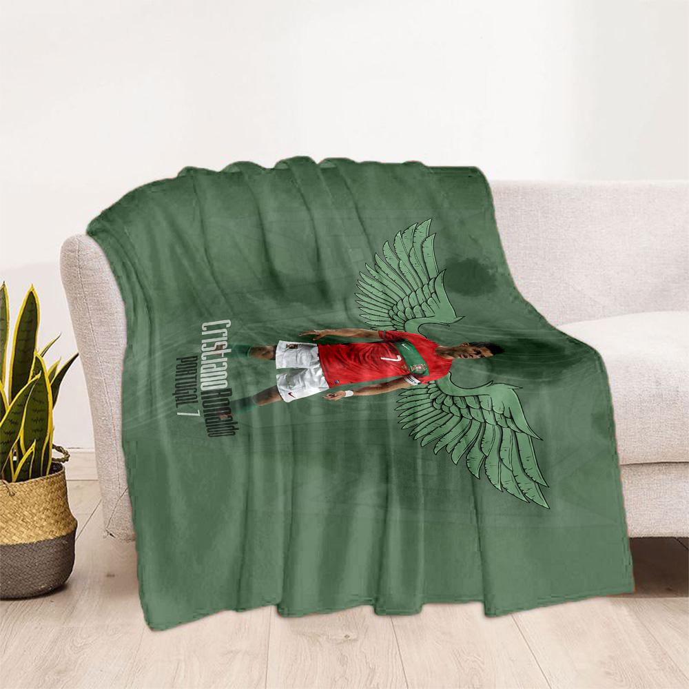 Ronaldo's Wings Glory Blanket Soft & Cozy Perfect for Bed Picnics Chair Four Seasons Universal Stylish Decor