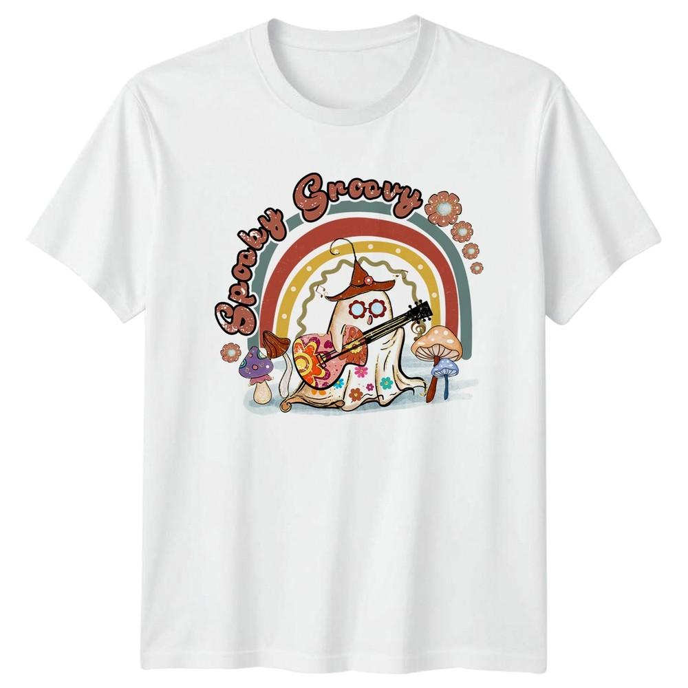 Spooky Groovy Unisexs TShirt Groovy Halloween Halloween Halloween Gift For Her S