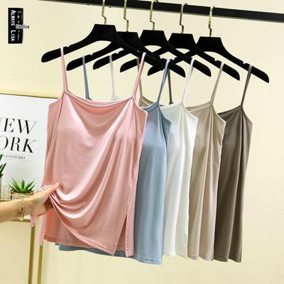 Top Camisola Feminino Branco e Preto com Bojos