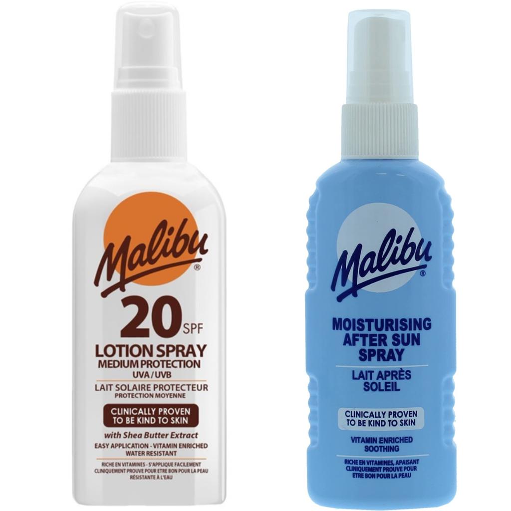 Malibu SPF20 Spray 100ml + After Sun Spray 100ml