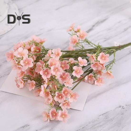 Artificial Flowers Lush Spring Decoration Vibrant Color Gypsophila Silk Flowers Bouquet