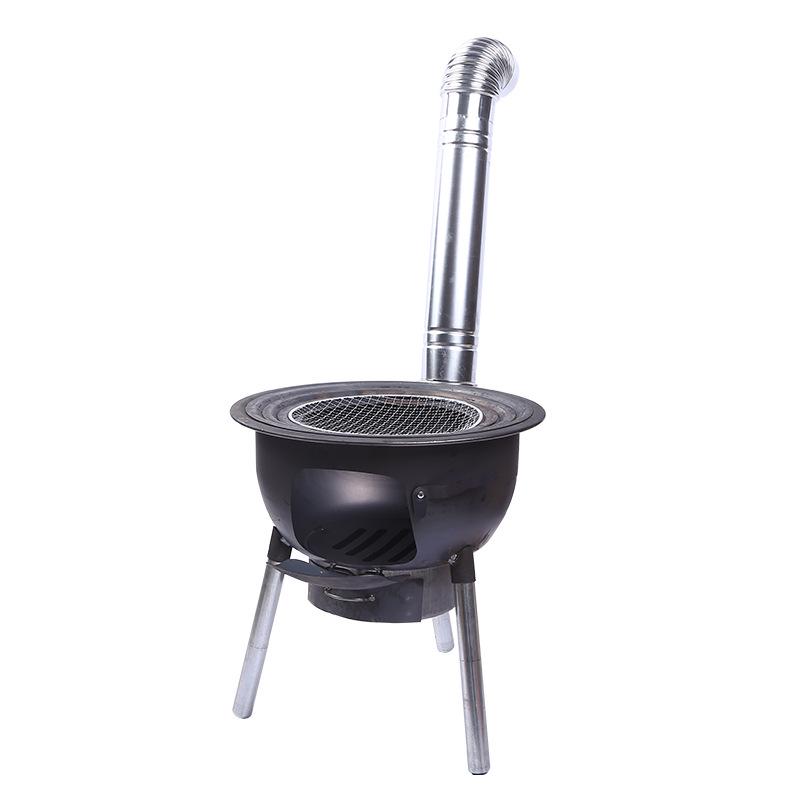 Portable Outdoor Firewood Stove with Threaded Round Legs - New Model